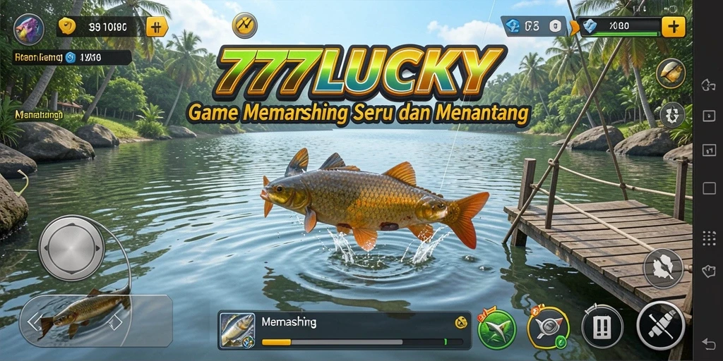 Tampilan antarmuka game Memancing 777LUCKY yang menarik dan user-friendly.