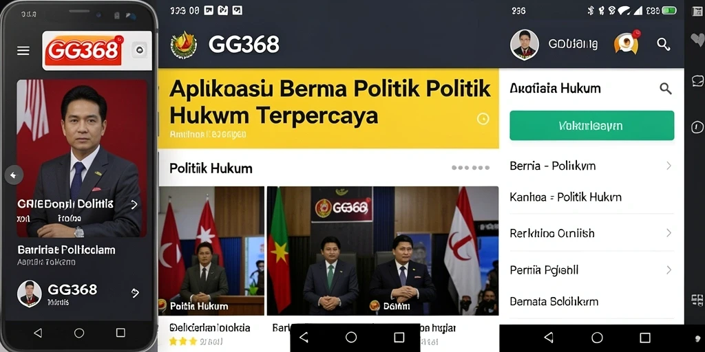 Tampilan antarmuka aplikasi GG368 yang sederhana dan informatif.