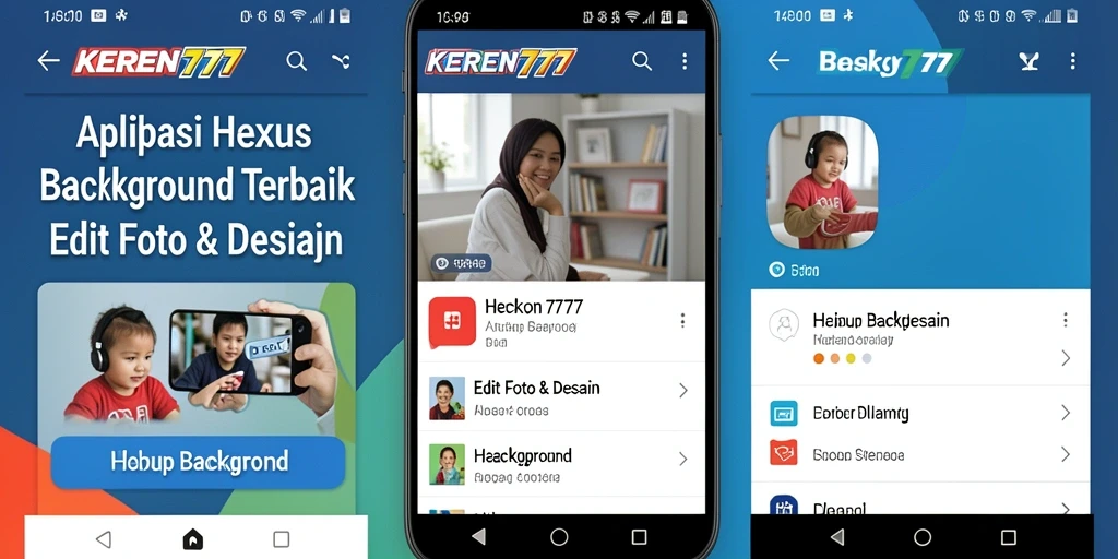 Antarmuka KEREN777 yang sederhana dan mudah digunakan untuk hapus latar belakang.