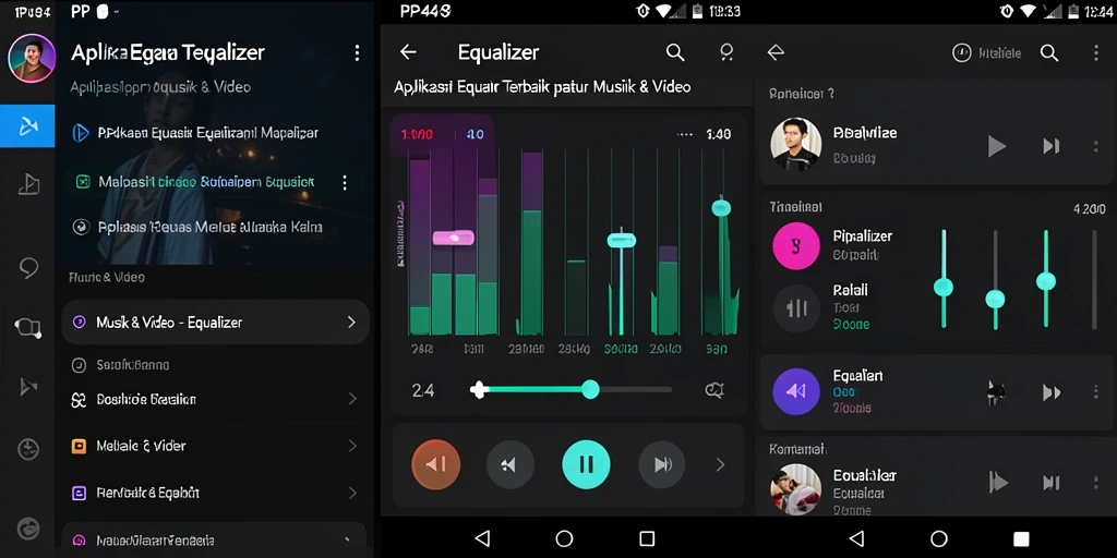 Antarmuka PP444 menampilkan pengaturan Equalizer yang intuitif dan mudah digunakan.