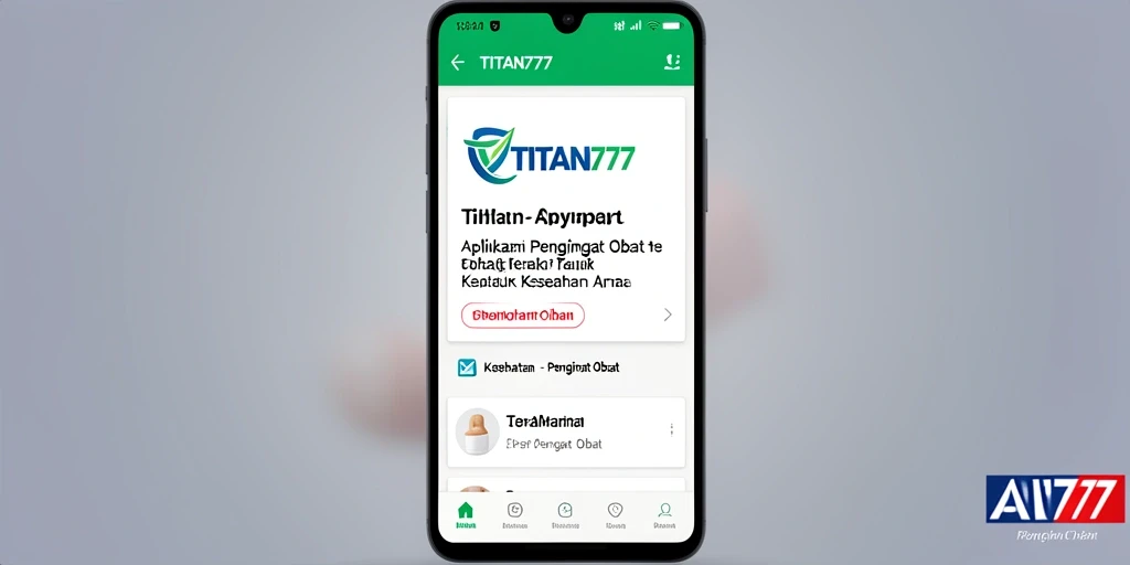 Tampilan antarmuka Pengingat Obat TITAN777 yang user-friendly.