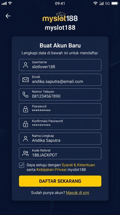 Panduan Registrasi Akun Baru myslot188 untuk Pengguna Android